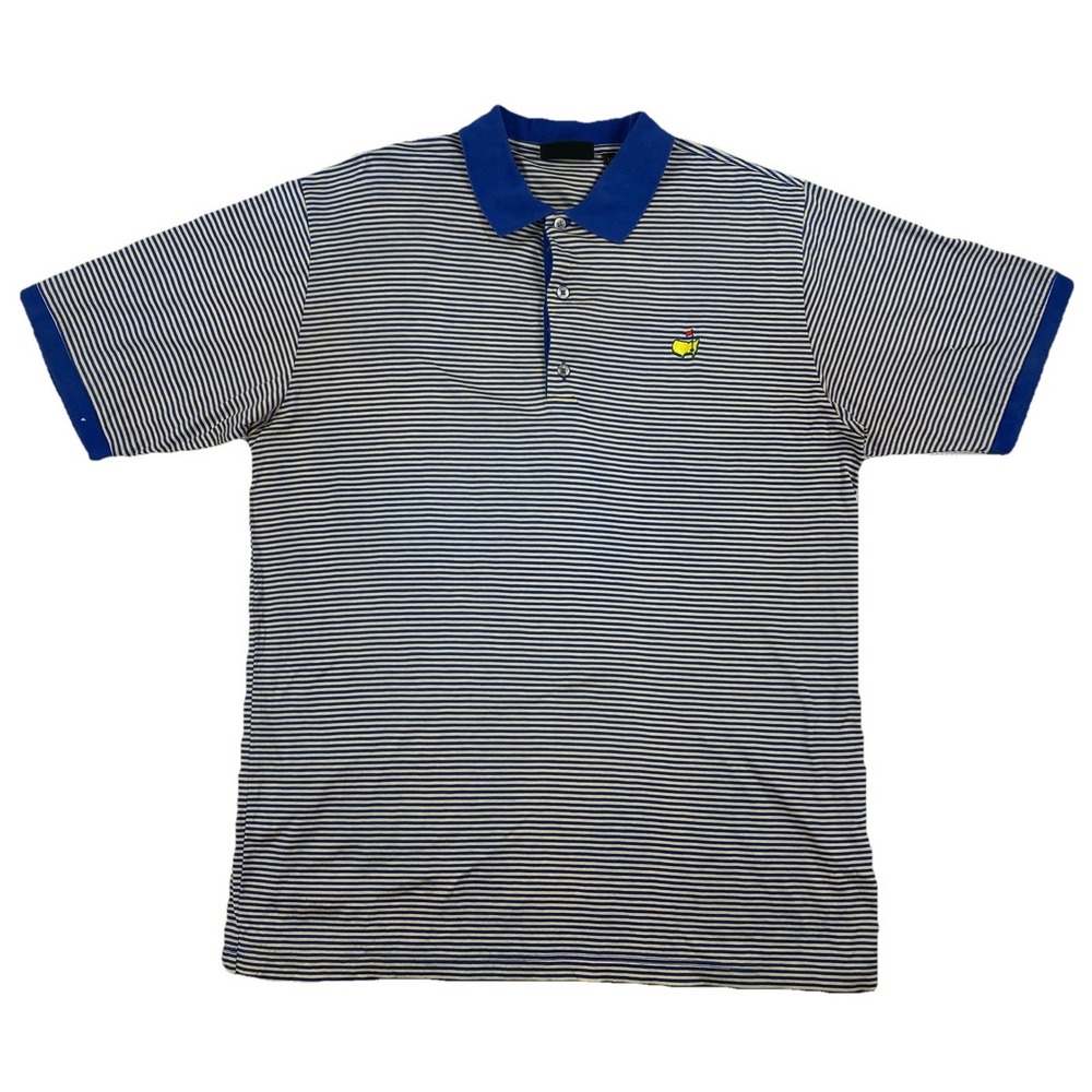 Bobby Jones Collection The Masters Polo Shirt Men's Medium Blue Striped